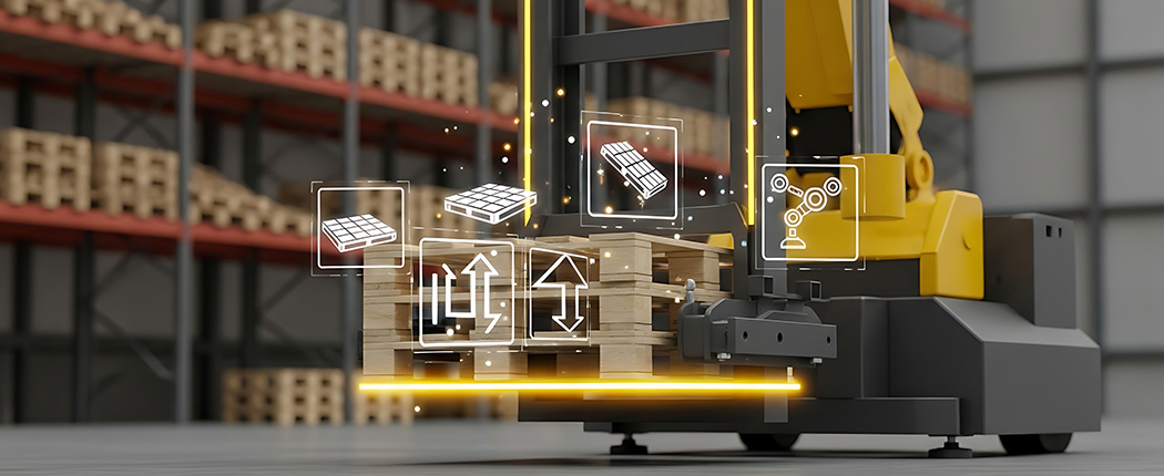 AI CapEx Decisions AI CapEx Decisions -Automated pallet handling with icons